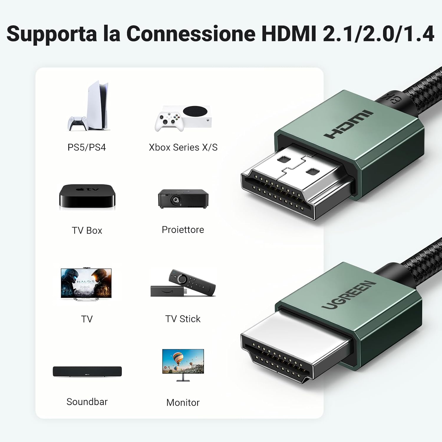 Thumbnail 5 de UGREEN Cavo HDMI 2.1 8K 48Gbps 2M