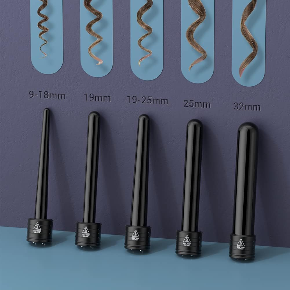 Thumbnail 1 de ELEHOT-Store Lockenstab 5 in 1 ET-W301 mit LCD, Keramik-Turmalin & wechselbaren Aufsätzen