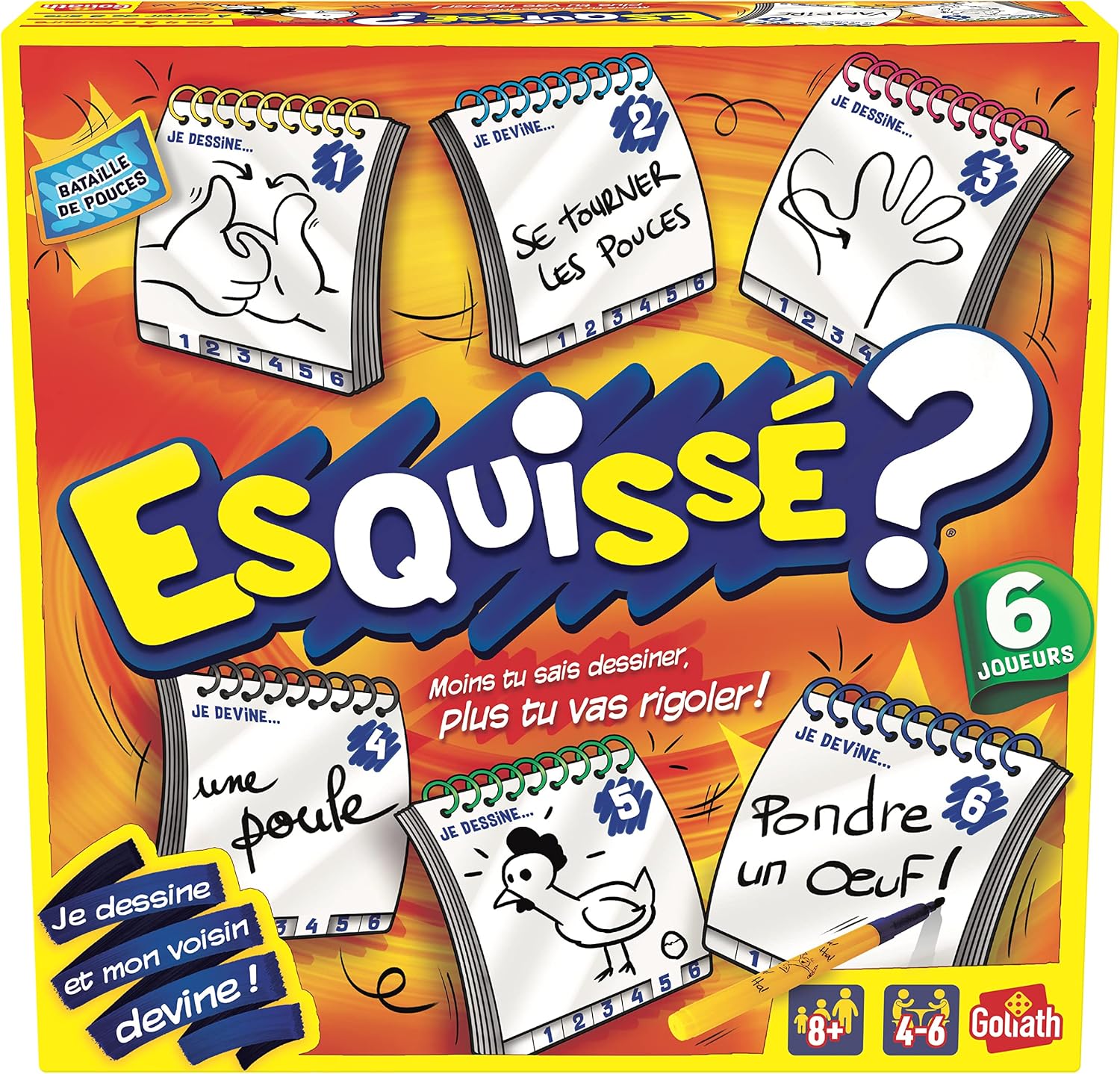 Detalle de Goliath ESQUISSE 6 joueurs — jeu de dessin pour 8 ans 🎲
