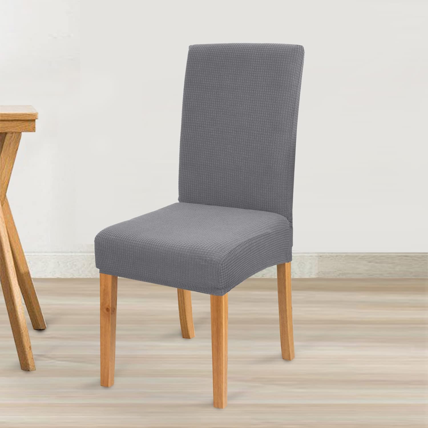Detalle 2 de Granbest Premium Stuhlhussen 6er Set Hellgrau