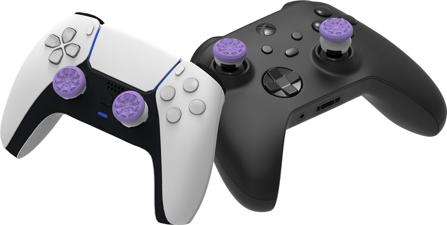 Detalle de KontrolFreek FPS Freek Galaxy Purple thumbsticks for Xbox One & Xbox Series controllers (mixed rise set)