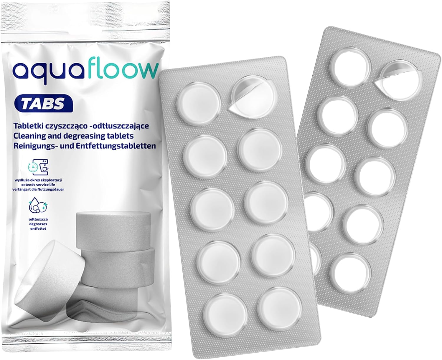 Detalle 2 de Aquafloow onderhoudsset voor Philips/Saeco volautomaten met AquaClean-filters