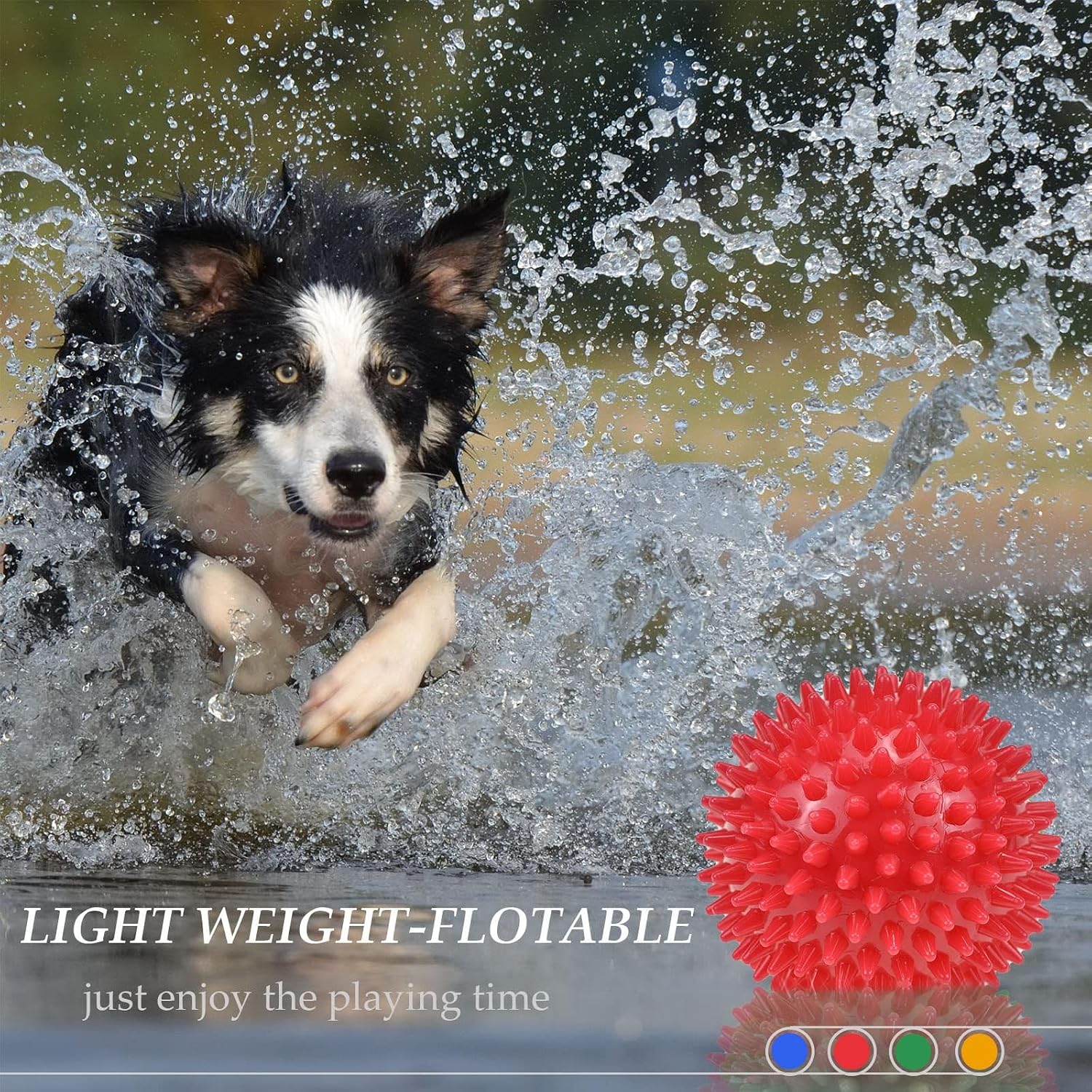 Detalle de Ousiya Quietschende Tennisbälle für Hunde (12er-Pack) – ca. 6,5 × 6,5 cm mit Netzbeutel fürs Training & Apportieren