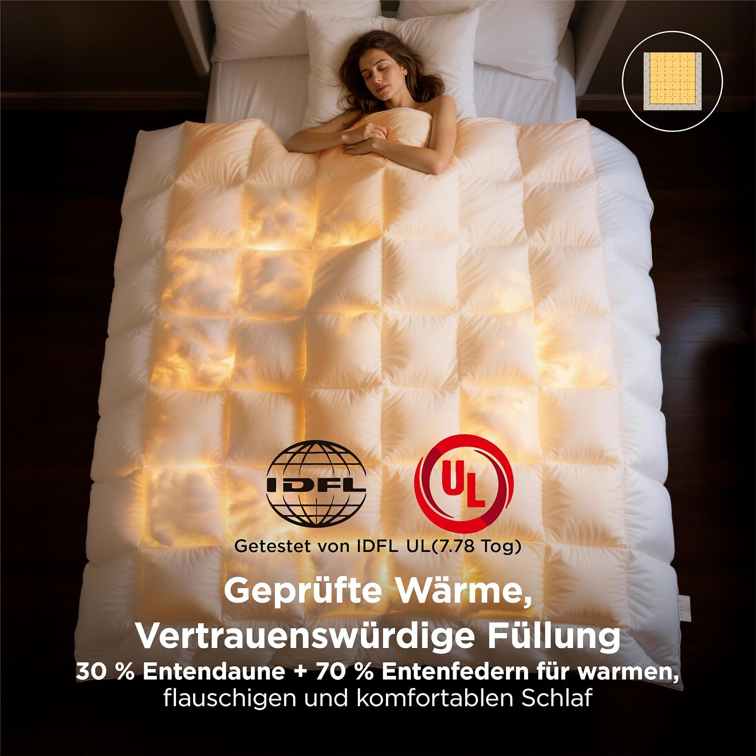Detalle 1 de BEDSURE Federbetten 155x220 Daunendecke