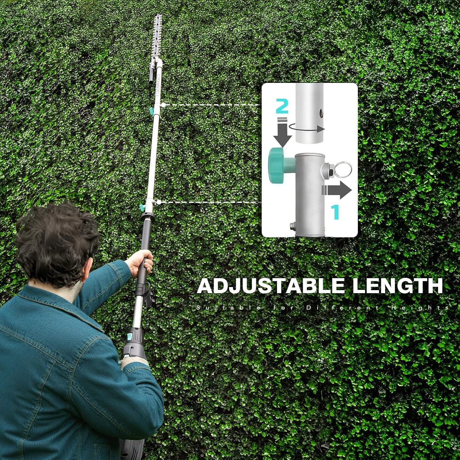 Thumbnail 6 de Bluemars Heavy Duty 1010W Pole Hedge Trimmer with 2.6m Reach