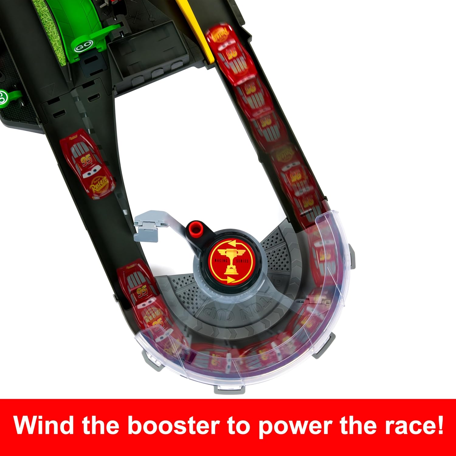 Detalle de Mattel Disney Pixar Cars Piston Cup Action Speedway Track Set with 1:55 Lightning McQueen Die-Cast (Amazon Exclusive)