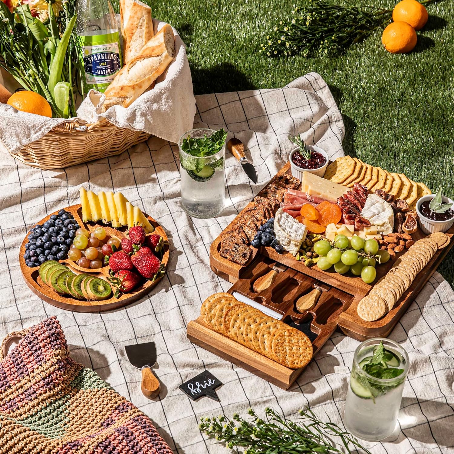 Thumbnail 5 de SMIRLY Large Acacia Charcuterie Board Set 🧀