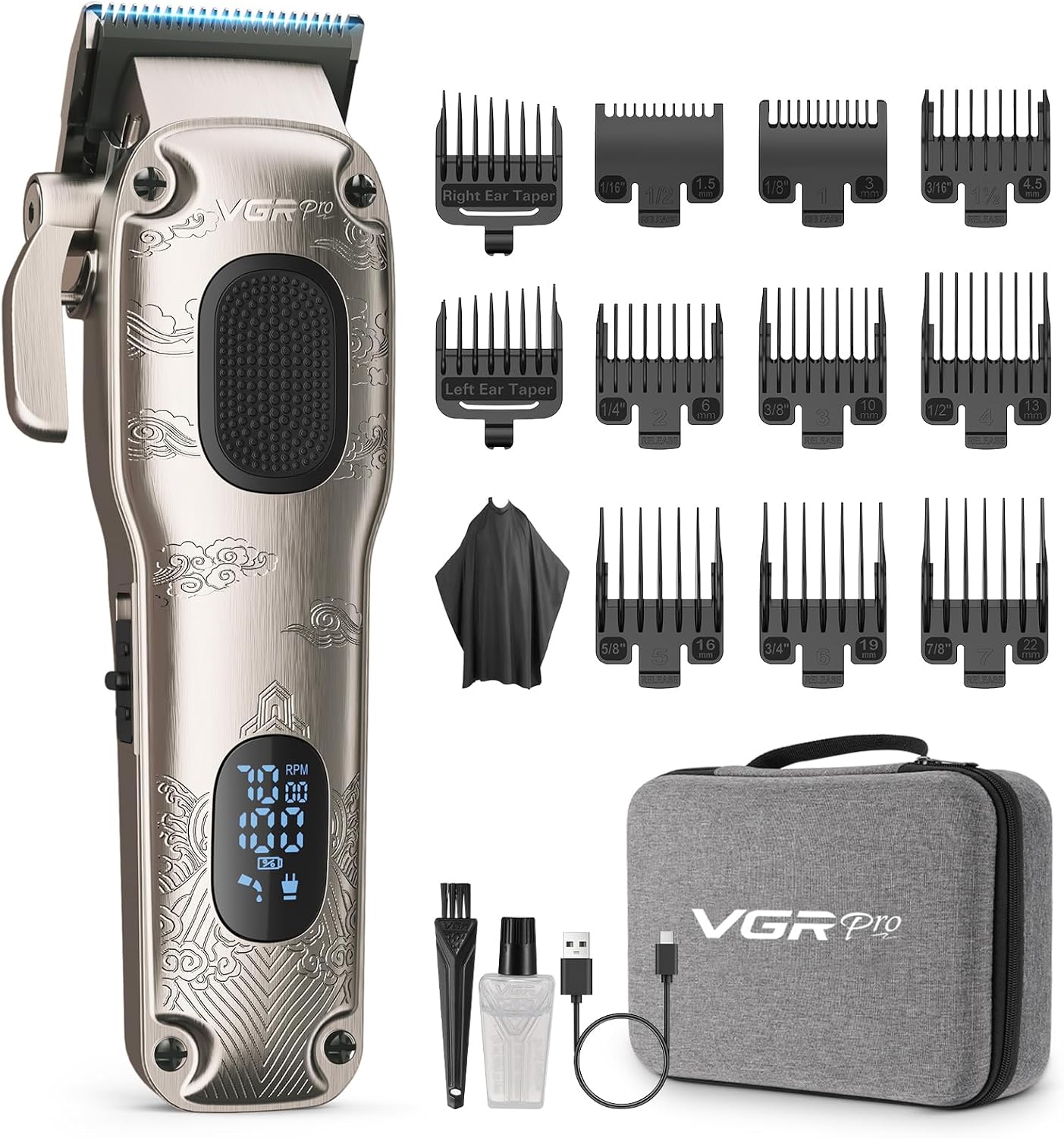 Thumbnail 6 de VGRPRO Hair Clippers for Men Professional: Cordless & Corded Barber Clippers Kit