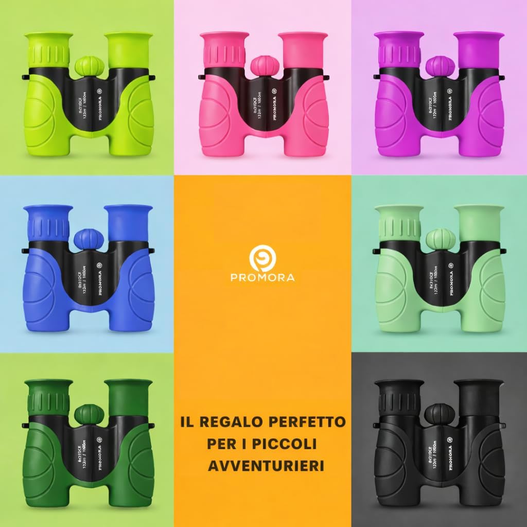 Detalle 2 de Binocolo Bambini 8x21 con Set Esploratore: Avventure per bimbi tra 3 e 12 anni