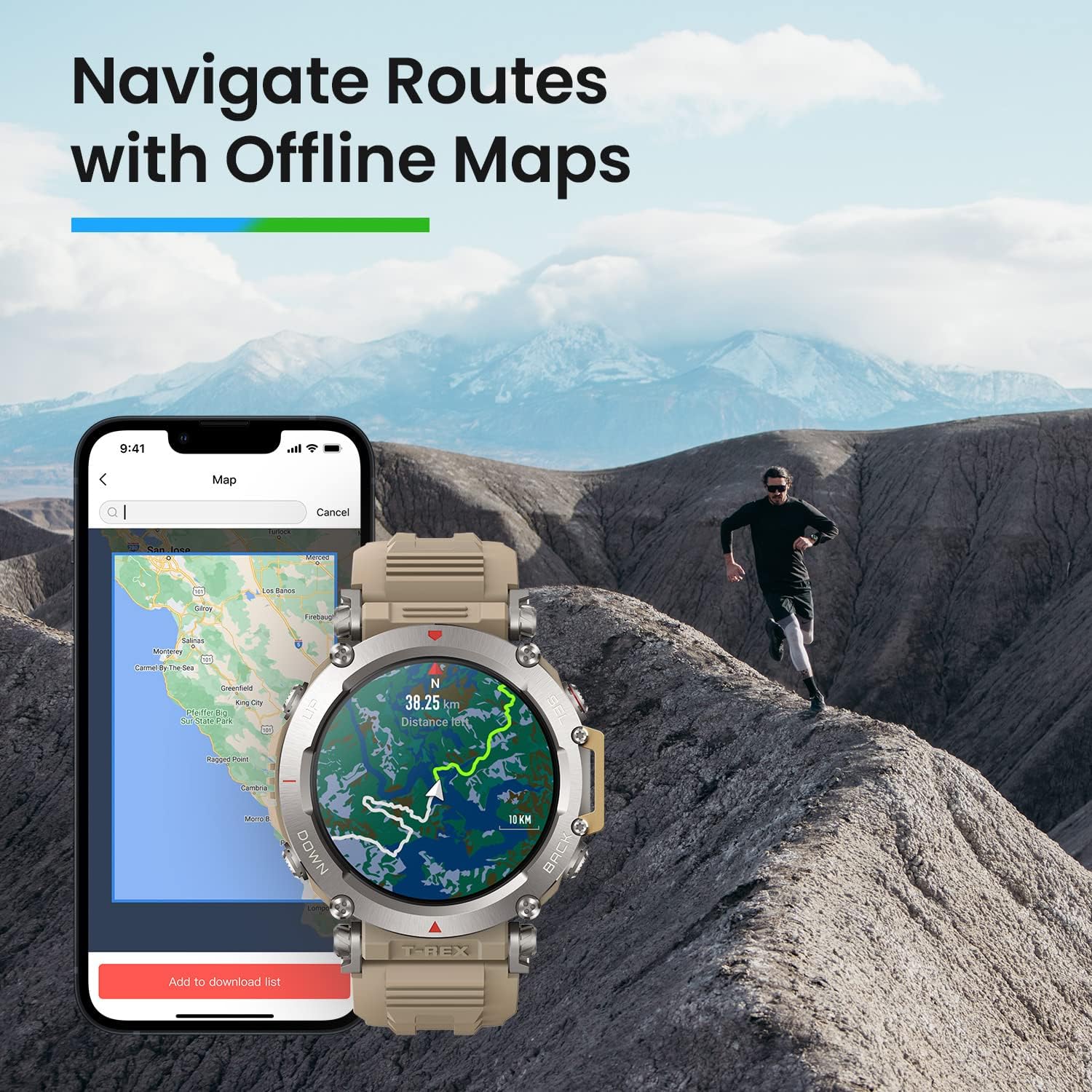 Thumbnail 6 de Amazfit T-Rex Ultra Smartwatch for Men – Route Navigation, 6 Satellite Positioning Systems