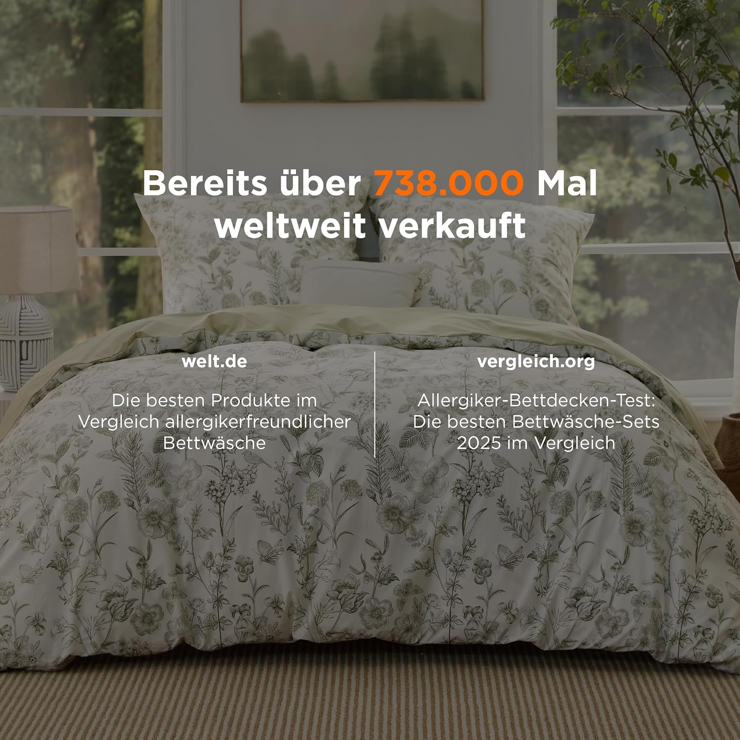 Detalle 2 de BEDSURE Bettwäsche 135x200 cm, 4-teilig – Baumwolle, 2 Bettbezüge + 2 Kissenbezüge, Wendepailletten-Design mit Reißverschluss