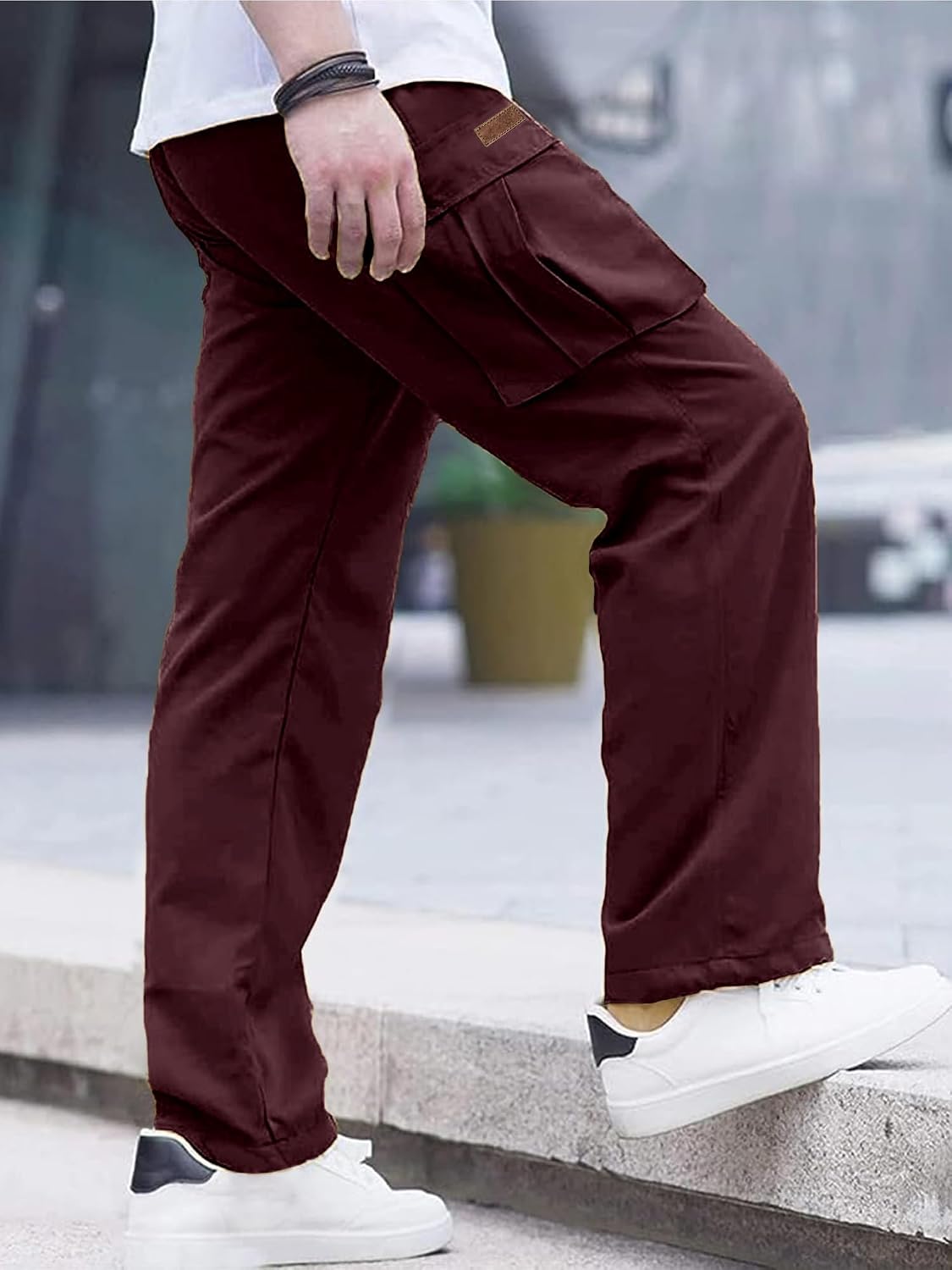 Detalle de Comdecevis Men's Cargo Pants in Polyester