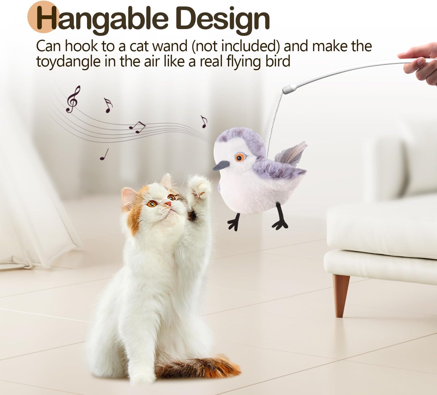 Thumbnail 5 de Migipaws Rechargeable Flapping Bird toy for cats 🐱