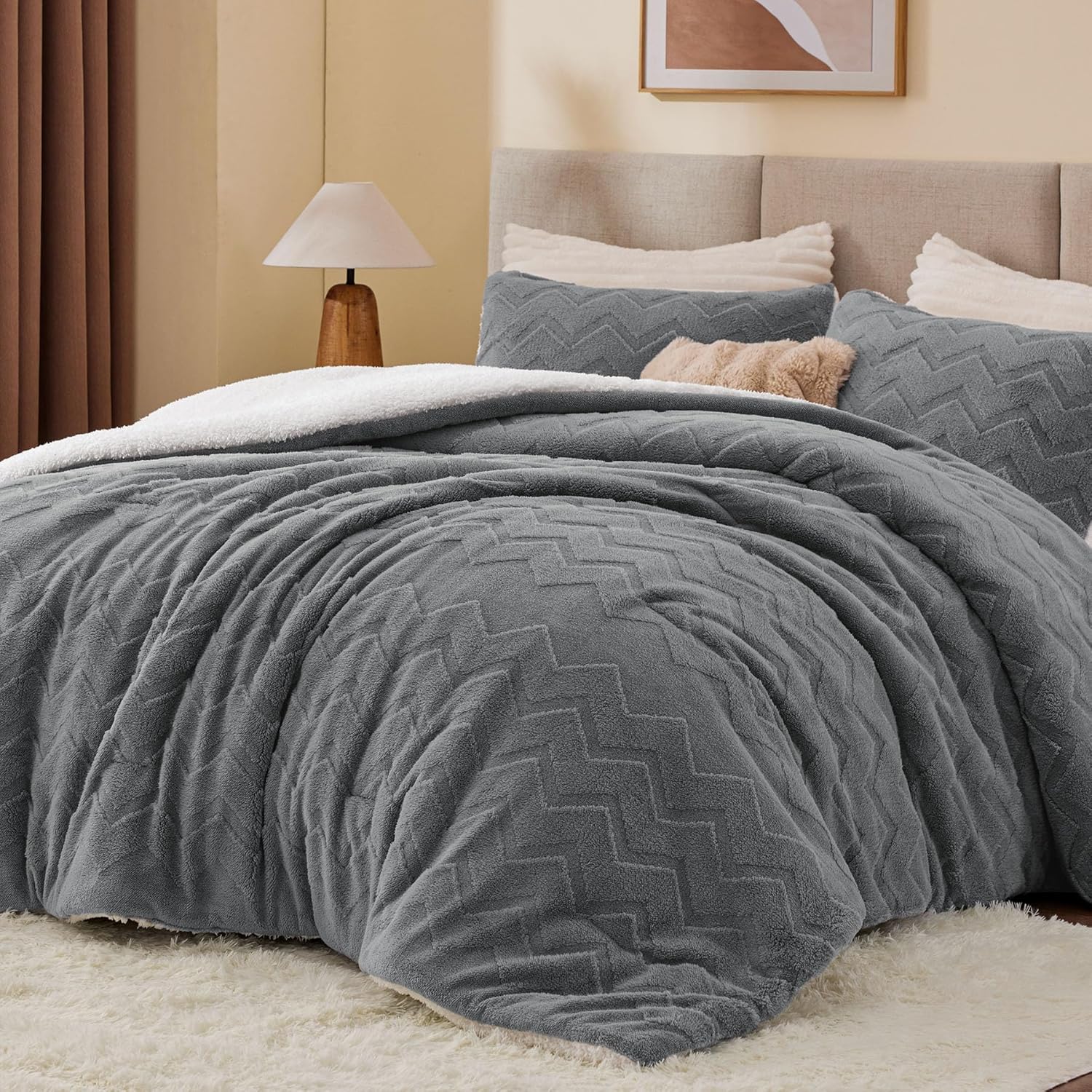 Thumbnail 2 de BEDELITE Fluffy Queen Comforter 88×88 in