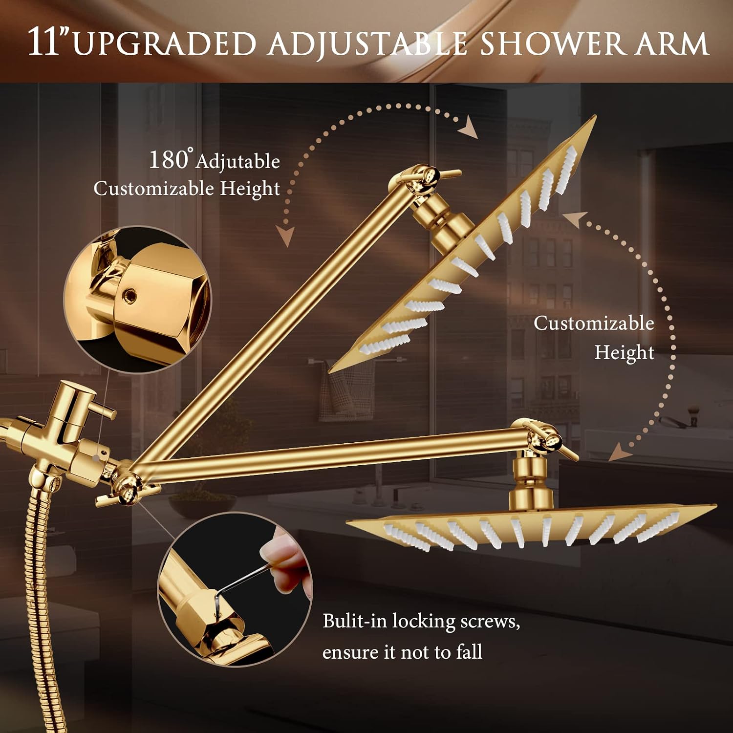 Detalle 2 de Beekim Shower Head Combo, 10-Inch