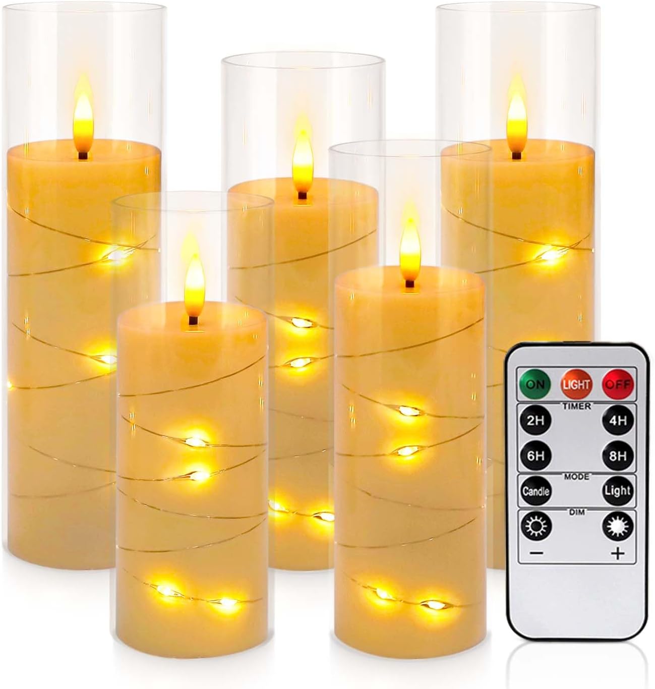 Detalle 2 de CAKETYCG Flameless LED Candles, 5-Pack