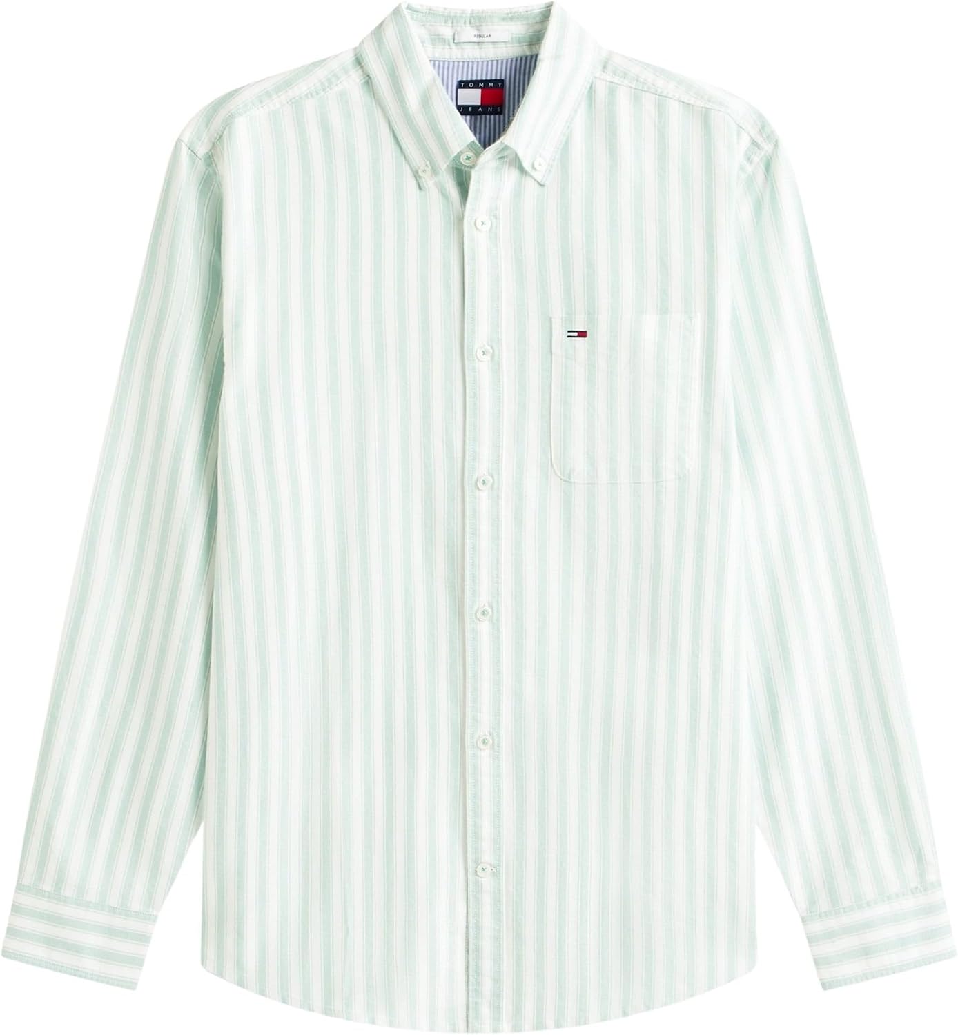 Detalle de Tommy Jeans Tjm Reg Stripe Oxford Shirt camicia a righe in stile Oxford da uomo