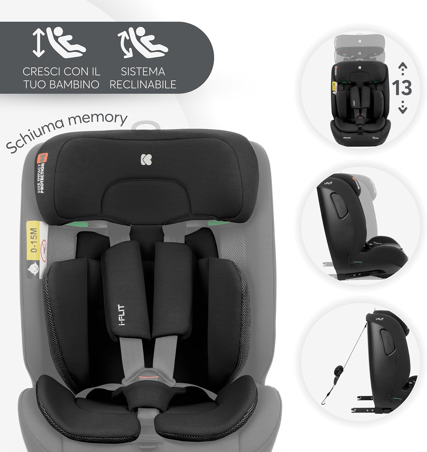 Thumbnail 3 de KikkaBoo i-FLIT seggiolino 9-36 kg