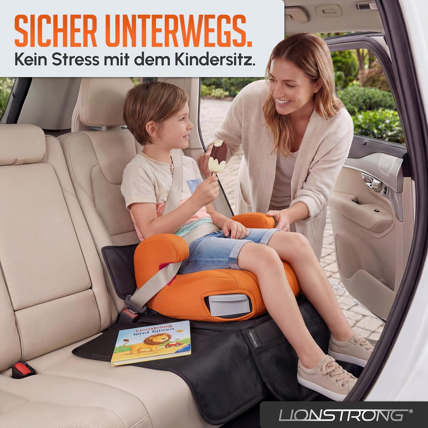 Thumbnail 5 de LIONSTRONG Kindersitzunterlage XL Schutz, Schwarz