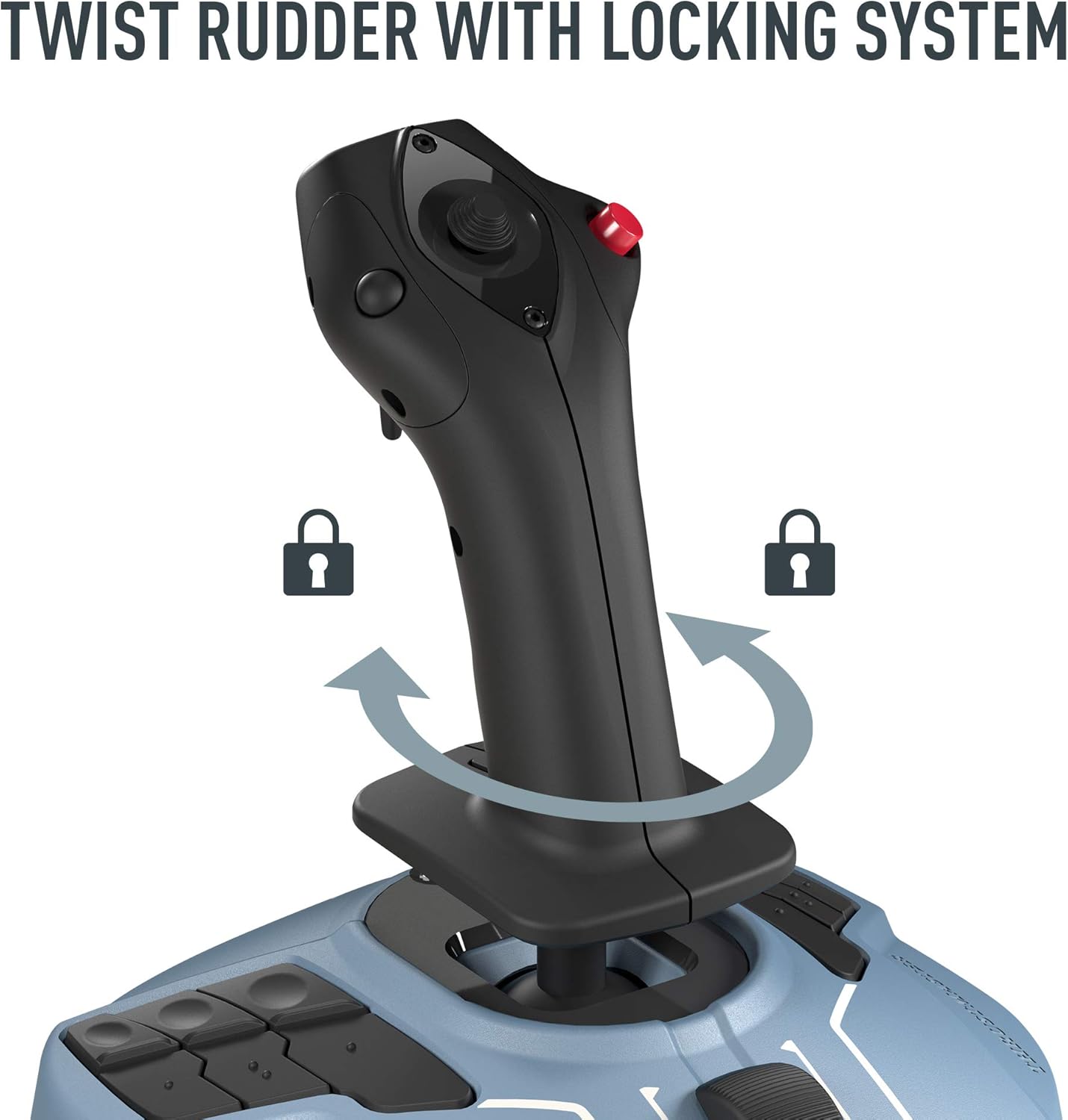 Detalle de Thrustmaster TCA Sidestick Airbus Edition – Joystick ergonómico replica 1:1 con sensori magnetici