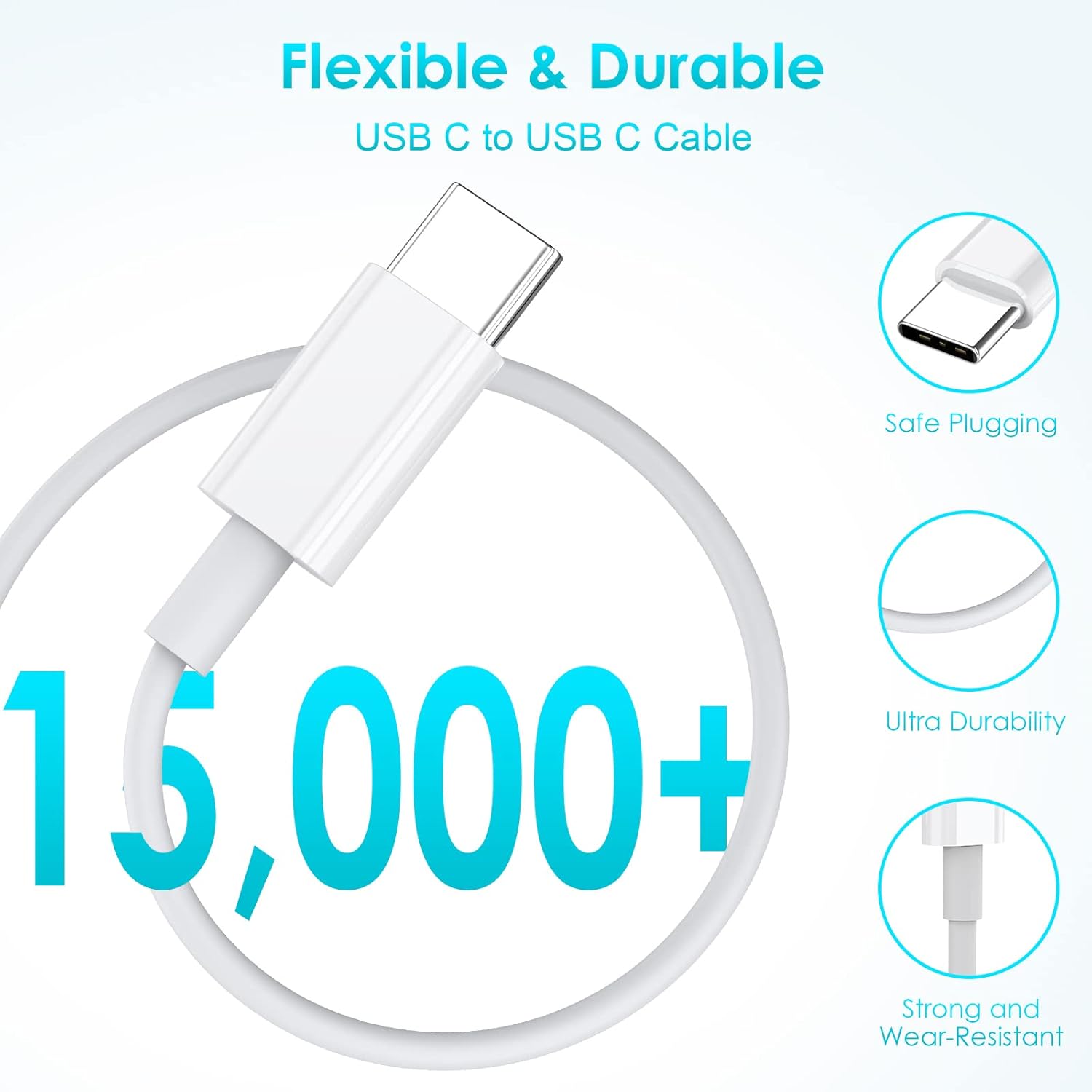 Detalle de iPhone 15 Ladekabel 60W 1 m 🔌