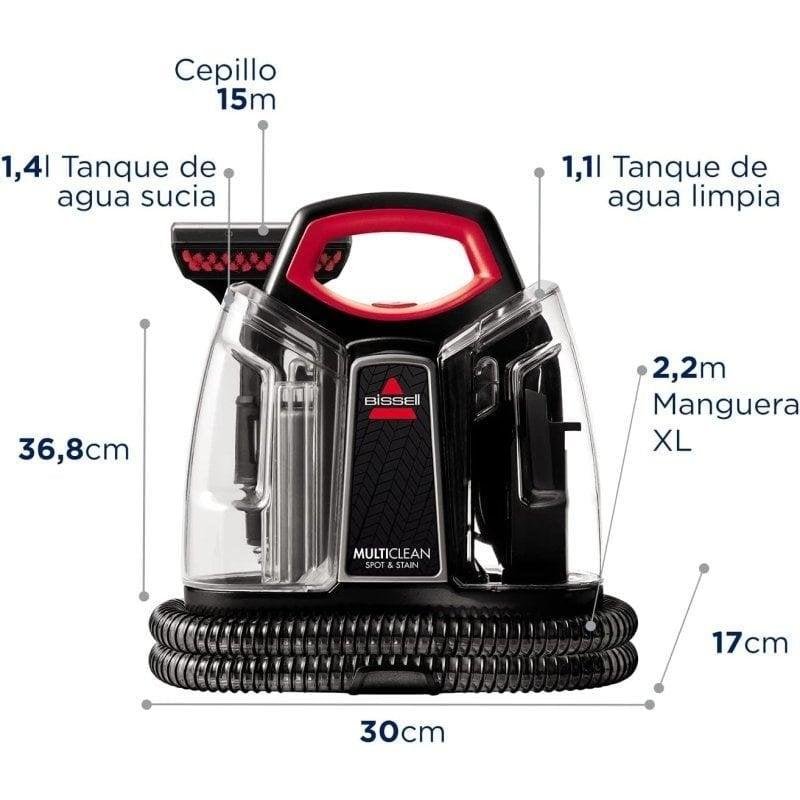 Detalle 2 de Aspiradora trineo Bissell Multiclean Spot & Stain 330W: limpieza profunda 2 en 1 sin bolsa