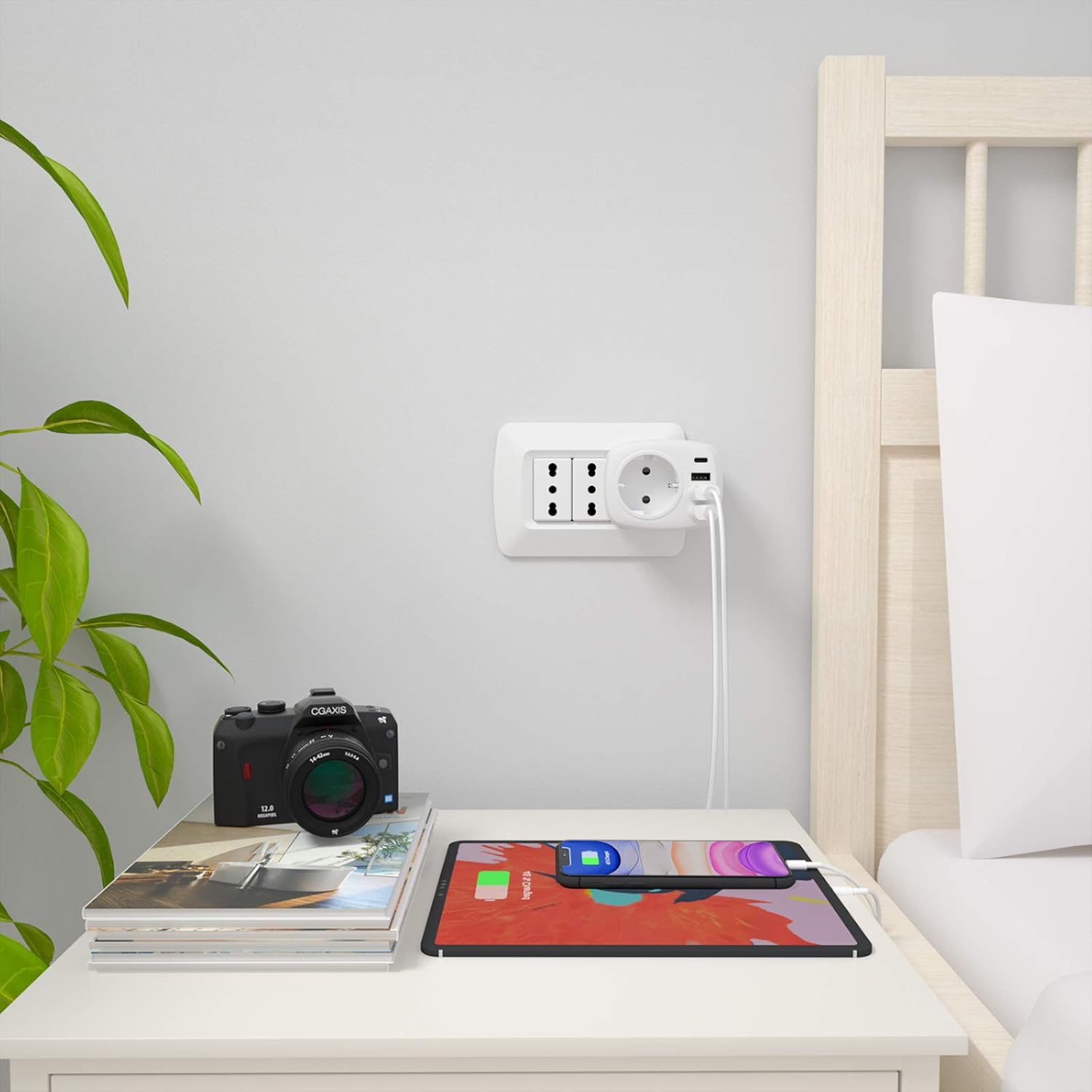 Thumbnail 6 de LENCENT 5-in-1 Reiseadapter (DE auf IT, Typ L) mit 3× USB und Typ-C – Netzadapter für Italien & Übersee