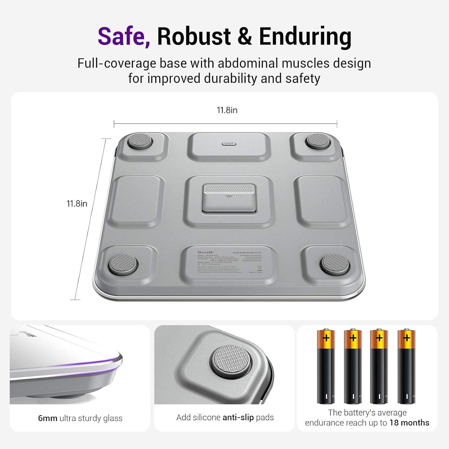 Thumbnail 4 de Ovutek Digital Bathroom Scale, 450 lb