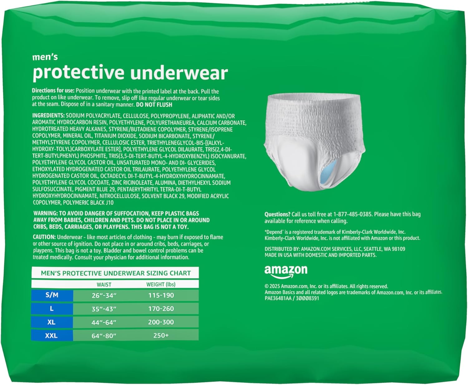 Thumbnail 1 de Amazon Basics Incontinence Underwear L 54-pack