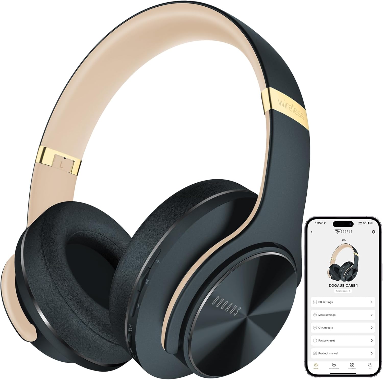 Detalle de DOQAUS Bluetooth Kopfhörer Over Ear 90 Std Laufzeit