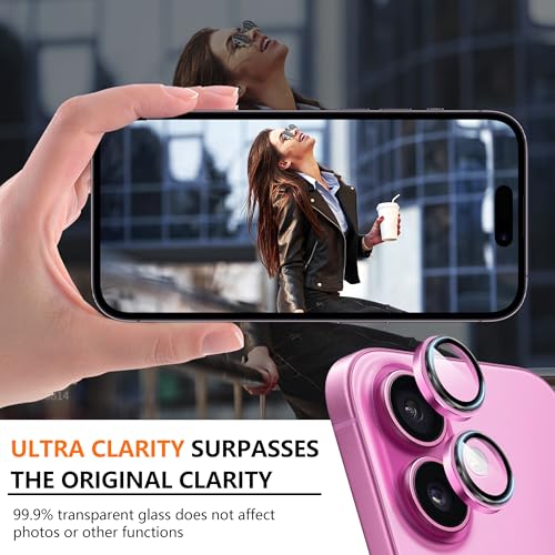 Thumbnail 6 de Diruite Protection Objectif Caméra iPhone 16 rose