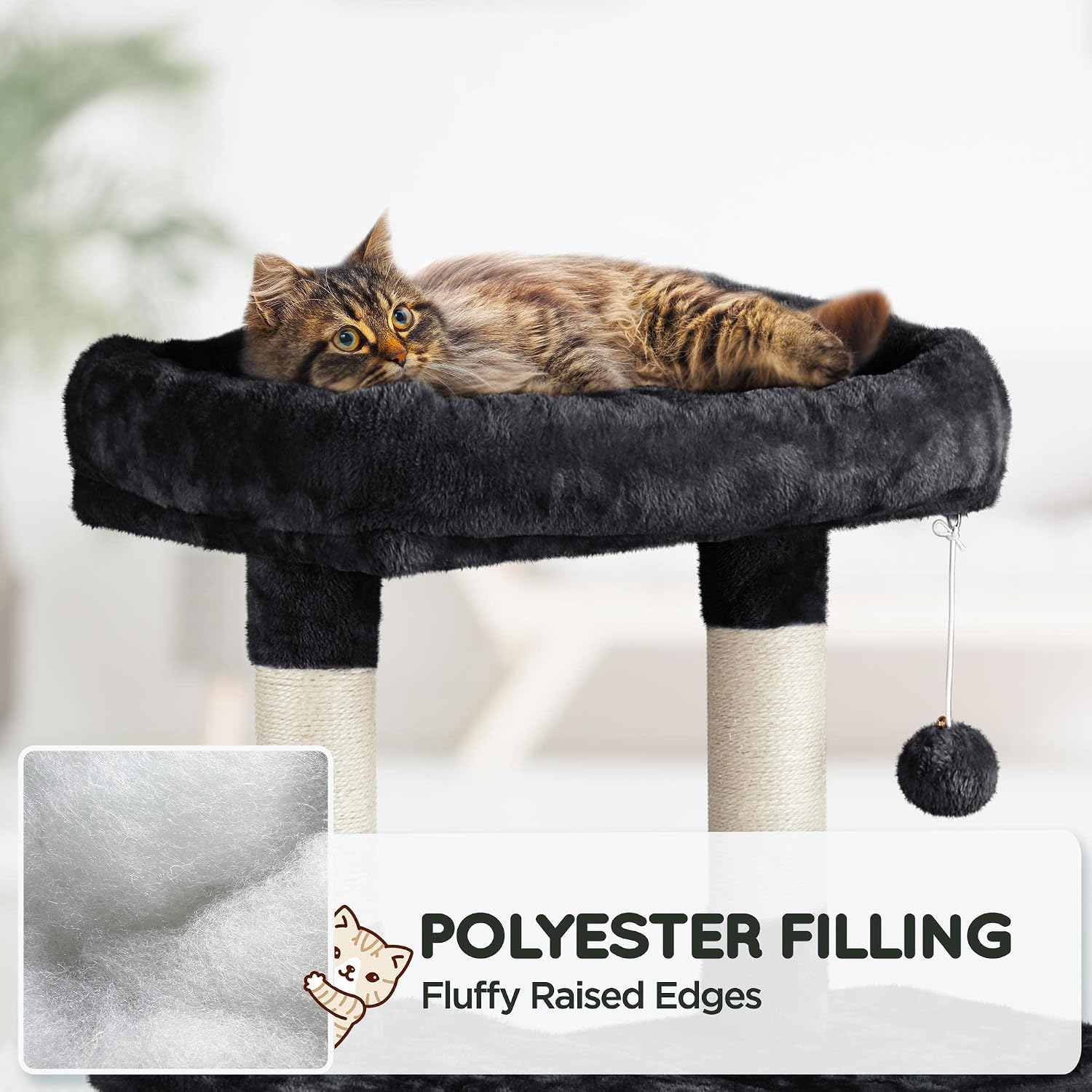 Thumbnail 4 de Yaheetech 159cm Cat Tree with Hammock