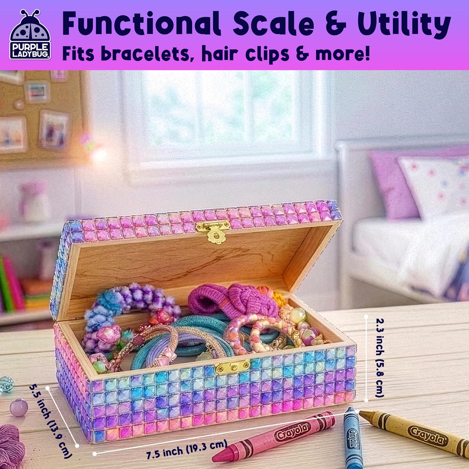 Thumbnail 4 de PURPLE LADYBUG Jewelry Box Craft for Girls Ages 8-12