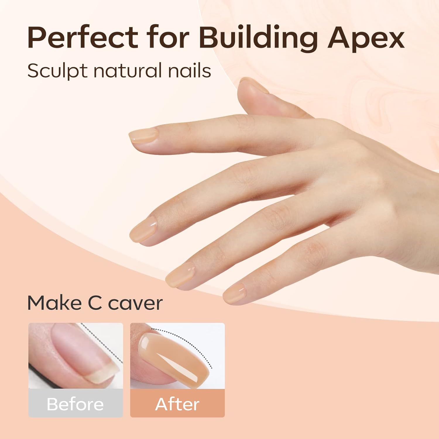Detalle de modelones 8-in-1 Gel Nägel Builder-Gel mit 6 Nude-Farben (UV/LED) für Nagelverstärkung & Verlängerung