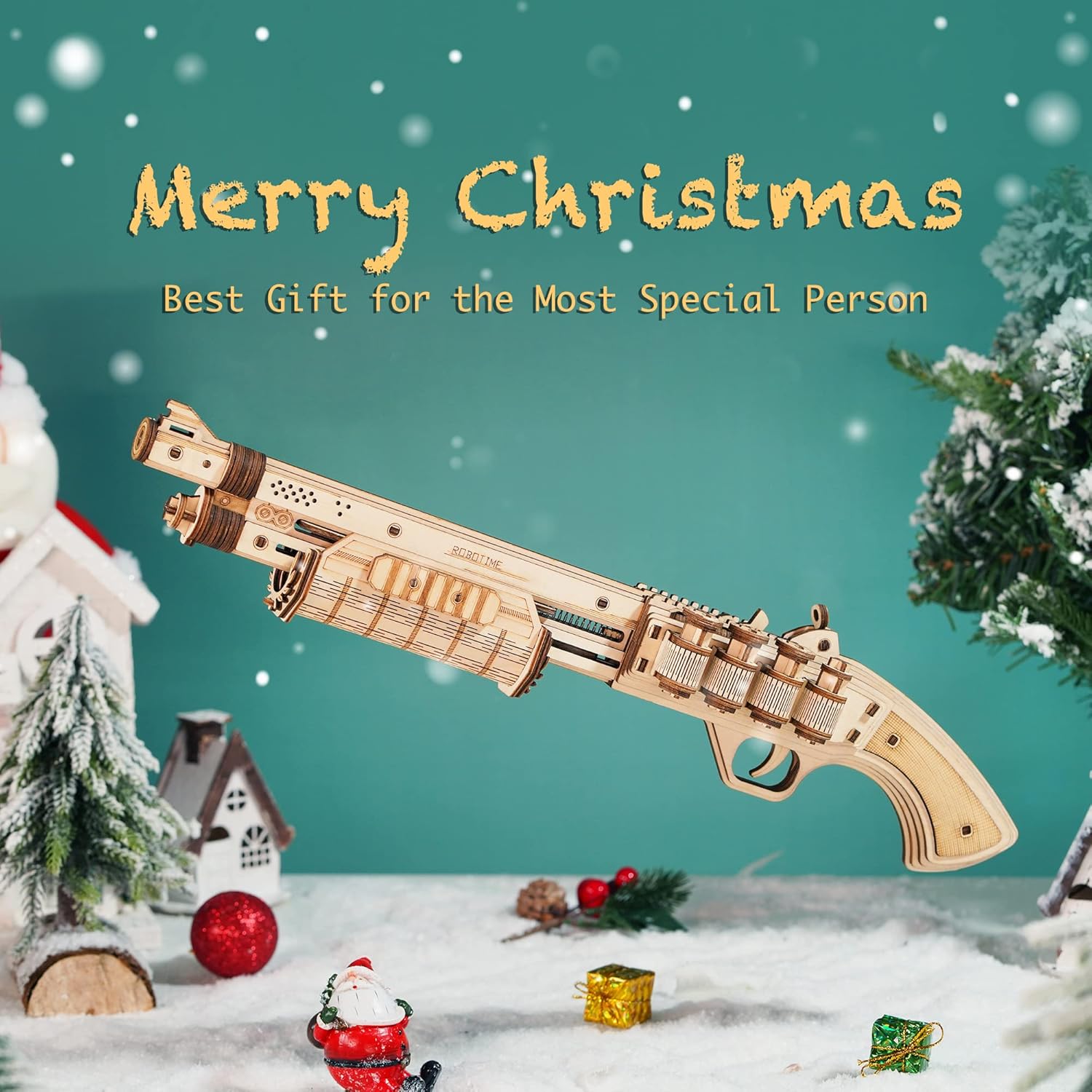 Thumbnail 1 de ROBOTIME Robotime Puzzle 3D en bois mécanique – Maquette pour enfants (Terminator M870)