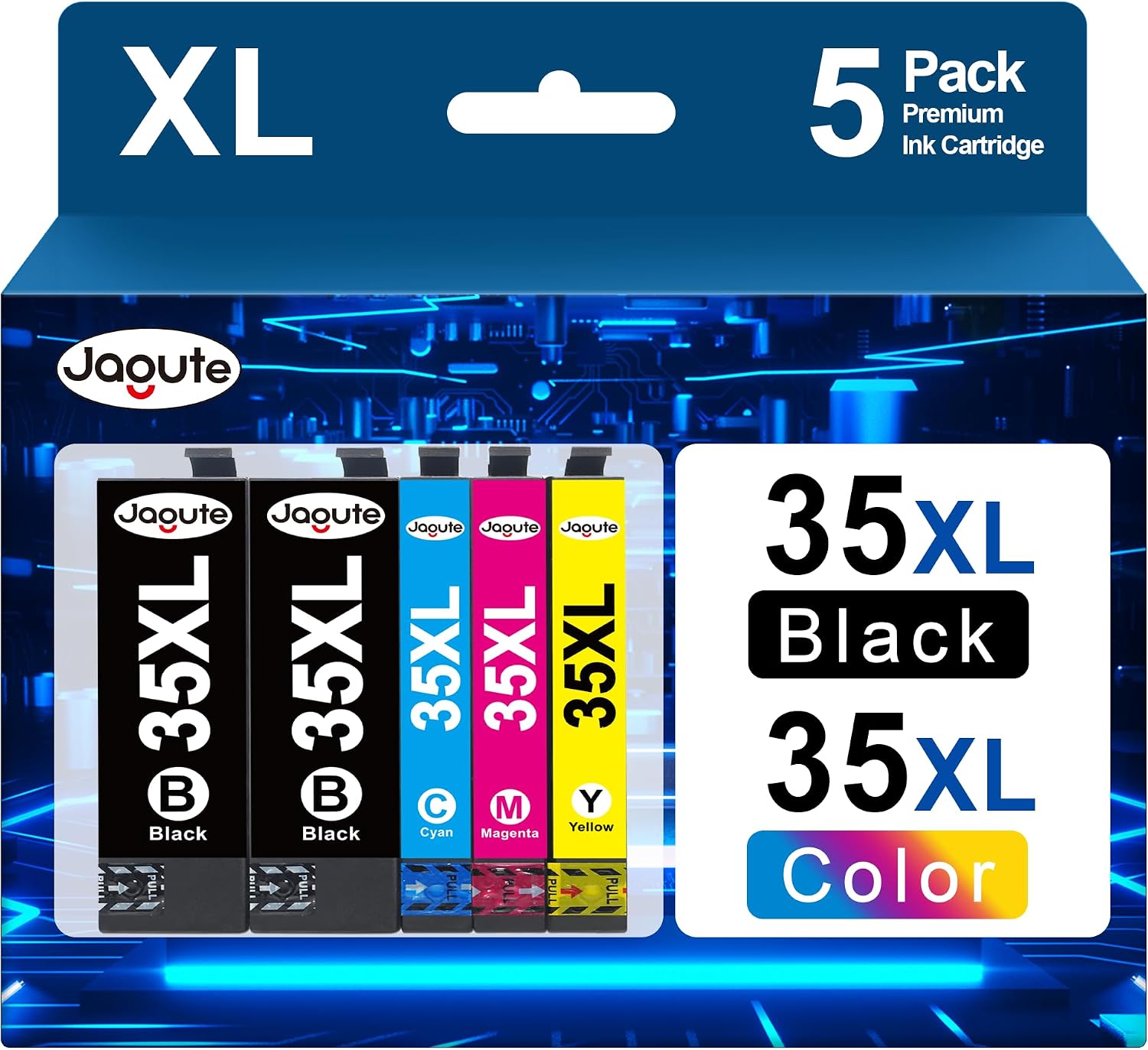 Jagute 35XL Cartucce d'inchiostro sostitutive 5 pezzi 🖨
