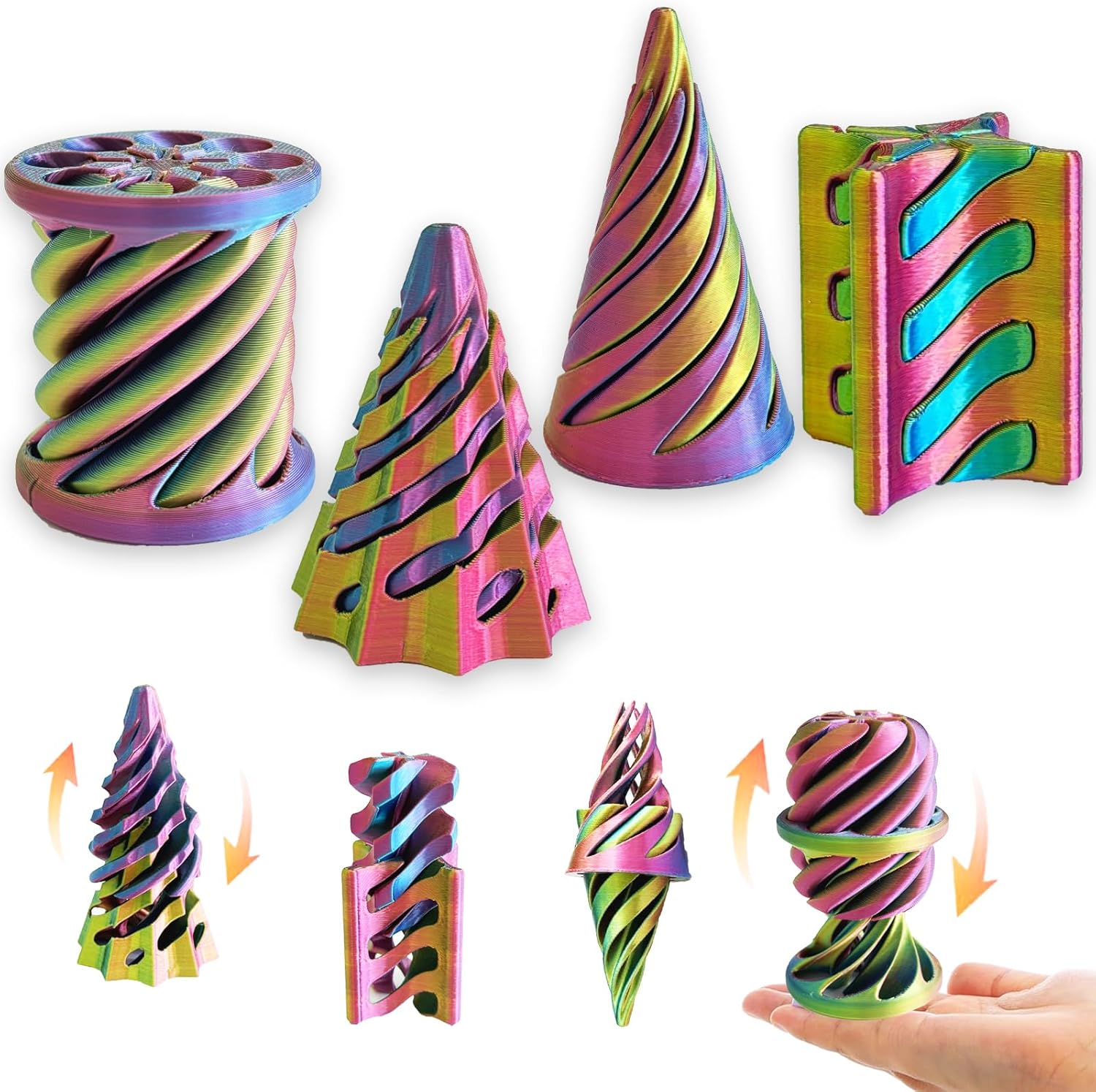 Thumbnail 6 de Impossible Cone 6 Pack Spiral Toy 🧩