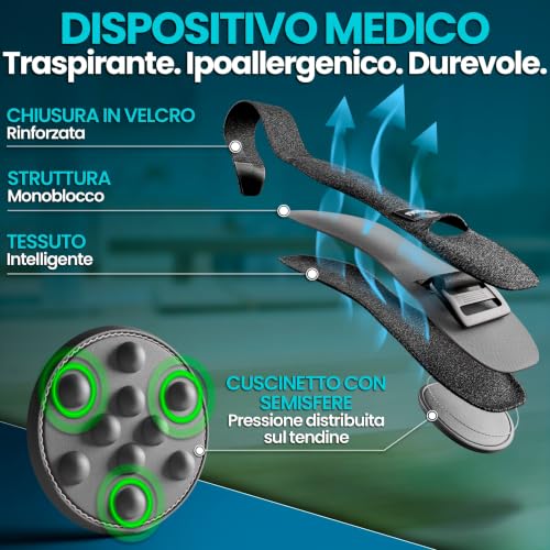 Detalle de NativoDex Tutore Epicondilite Gomito: Fascia supporto per tennis e golfista