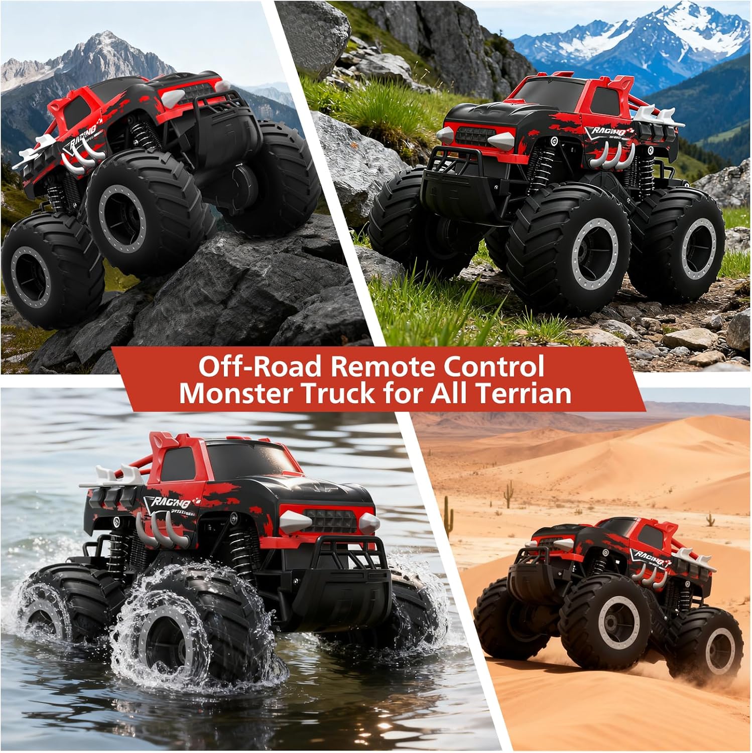 Detalle 2 de HOMETALL Amphibious 1:16 RC Monster Truck