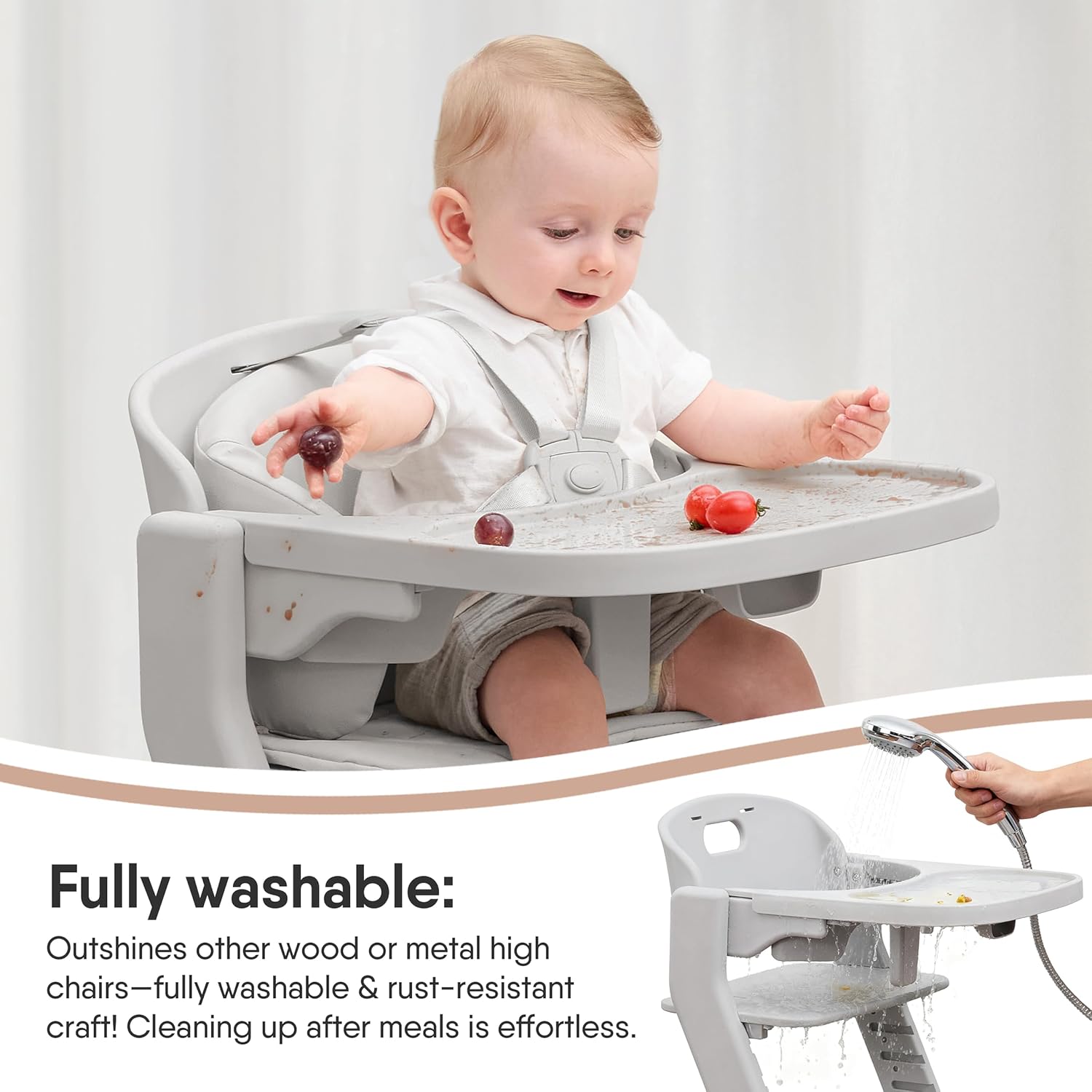 Detalle 2 de Obee Odee Baby High Chair, 220 lb Capacity