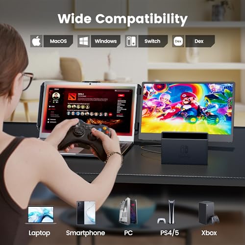 Thumbnail 4 de domyfan Monitor Portátil 14" FHD 🌟 Compatible con Windows y Consolas