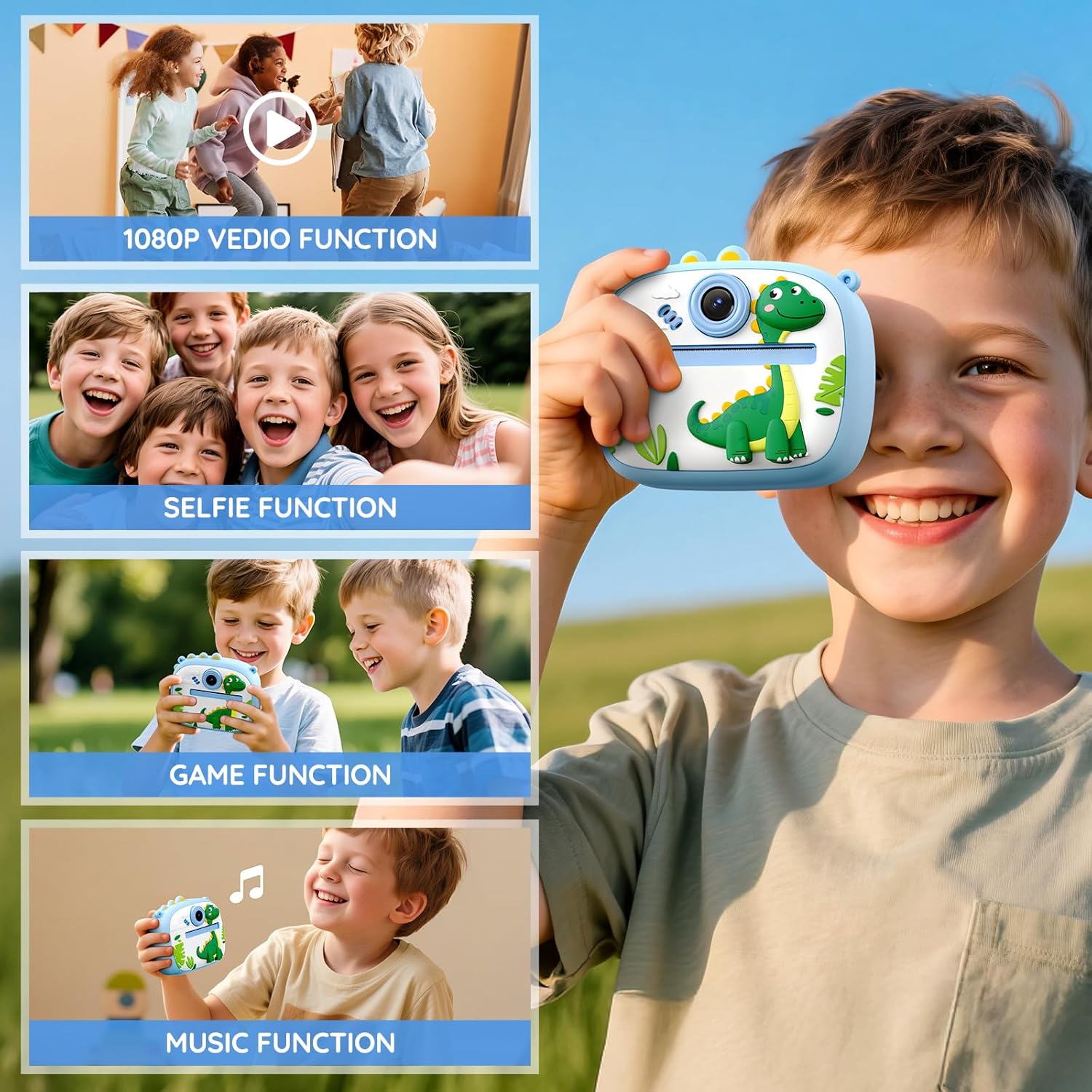 Detalle de YOZISS Kids Camera Instant Print: 1080P HD Fun with Instant Photo Printing