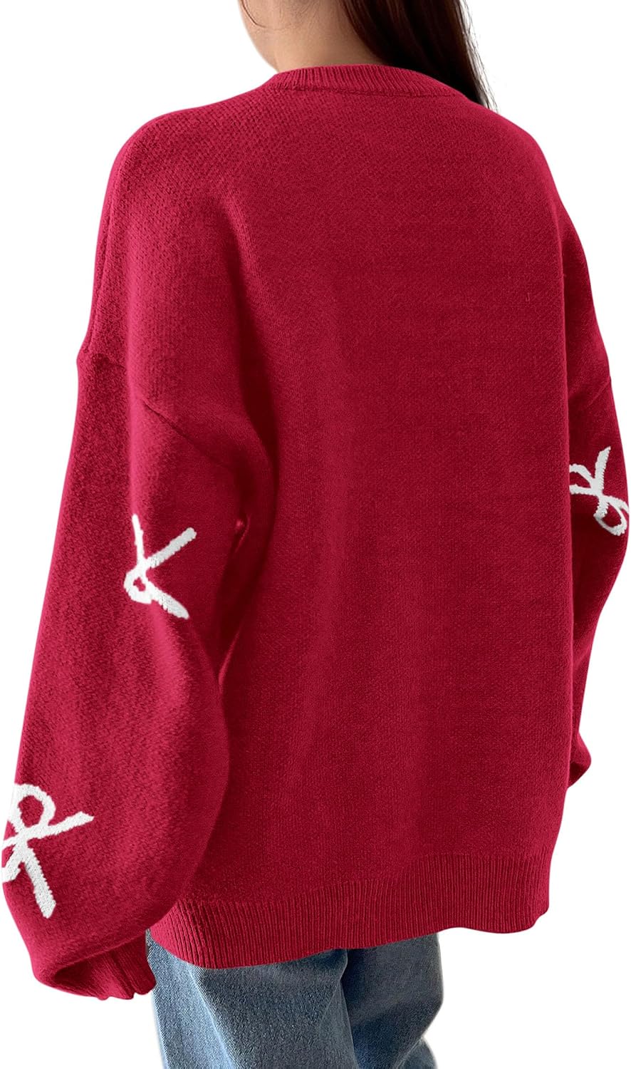 Detalle 2 de PRETTYGARDEN Oversized Bow Knit Sweater S–XL