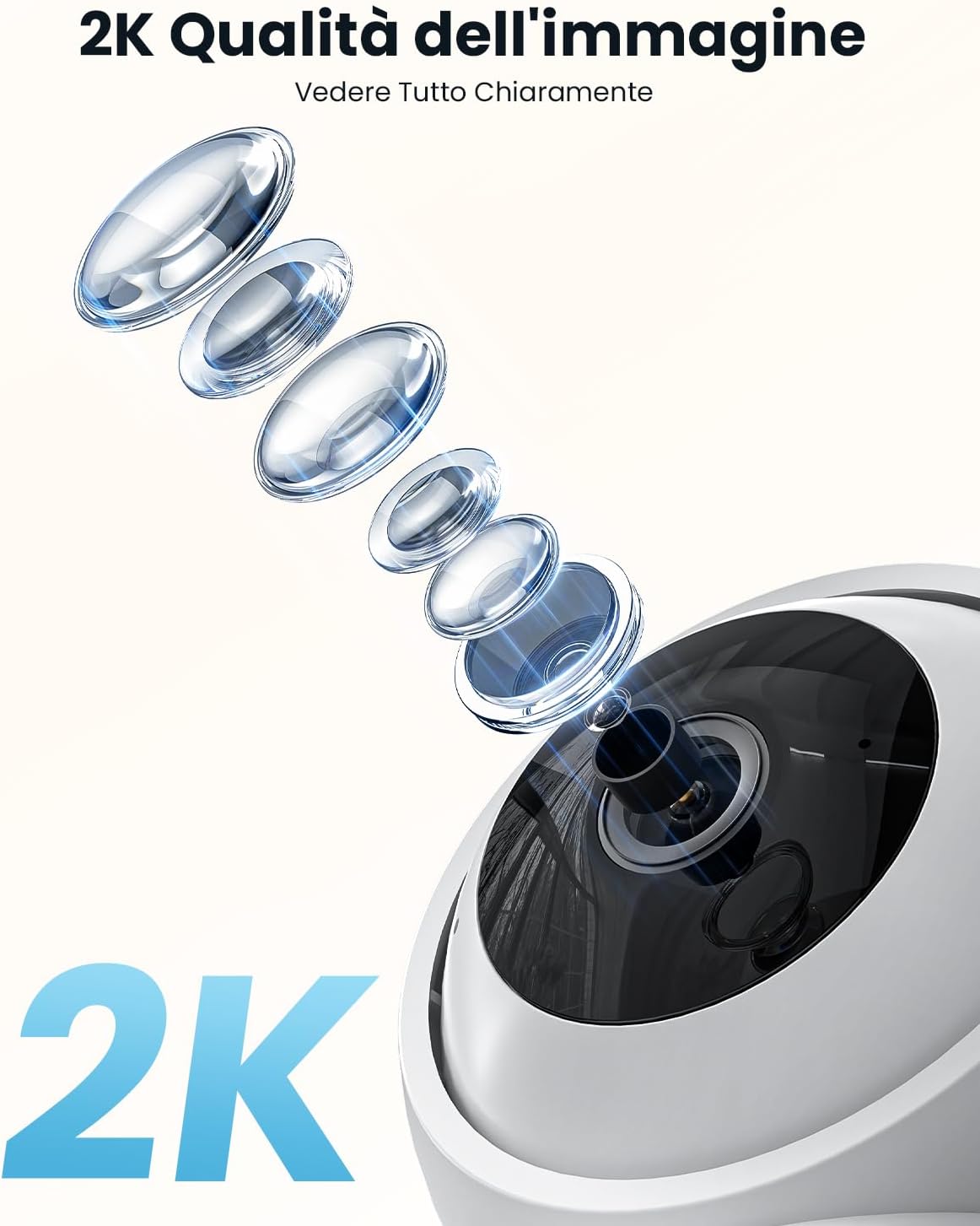 Thumbnail 2 de ieGeek SC1 Telecamera 3MP 2K per interno