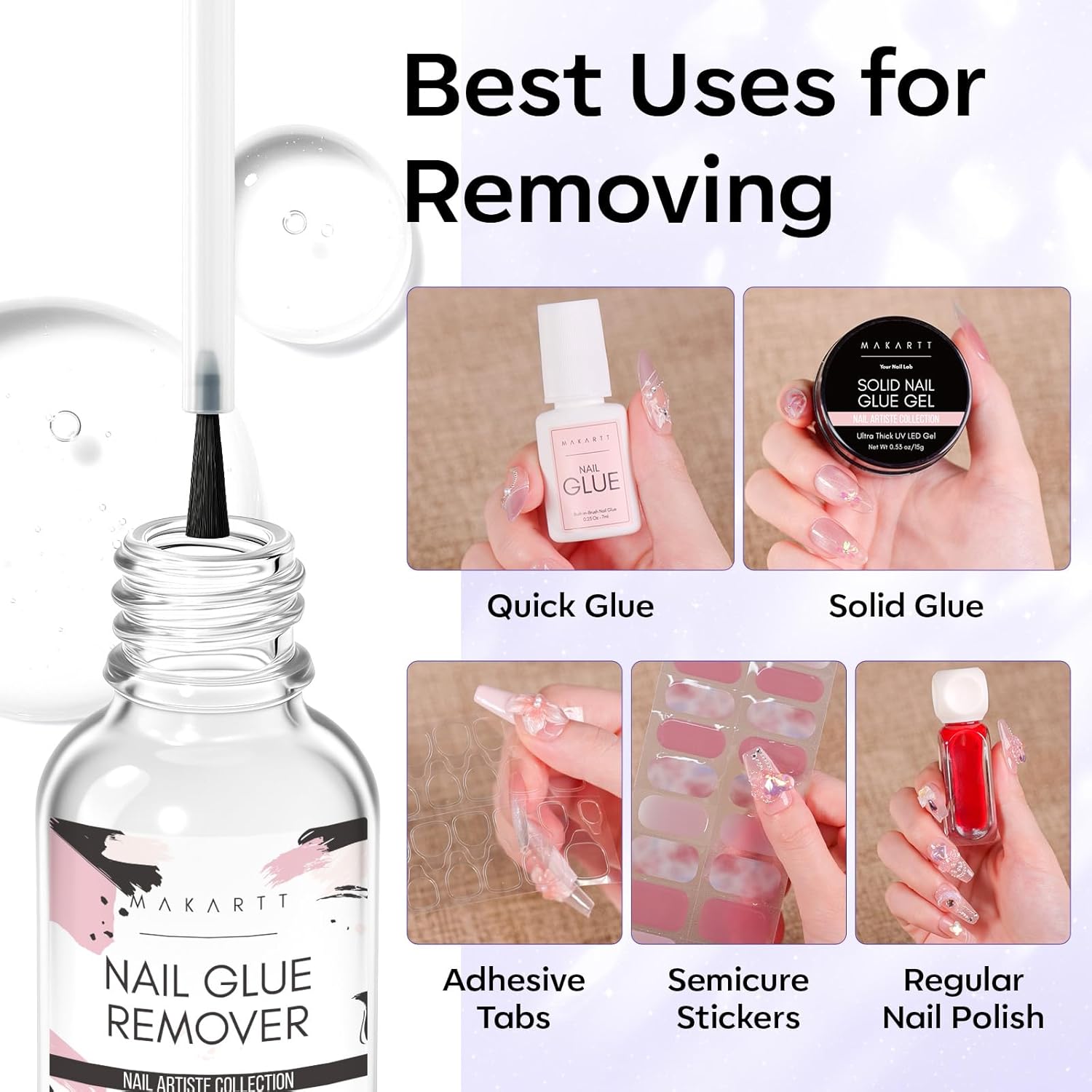 Detalle 2 de Makartt Nail Glue Remover 30ML for Press On Nails