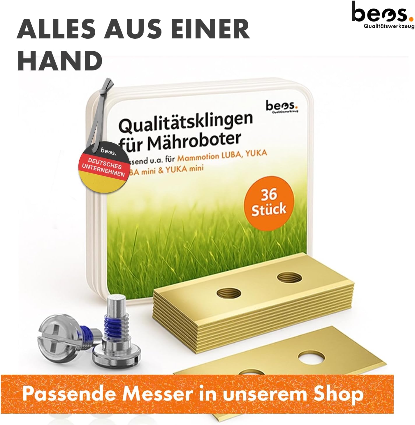 Thumbnail 6 de BEOS Premium Mähroboter Tuning Messerscheiben – kompatibel mit Mammotion LUBA2 AWD (ab Baujahr 2025), 2× Messerteller