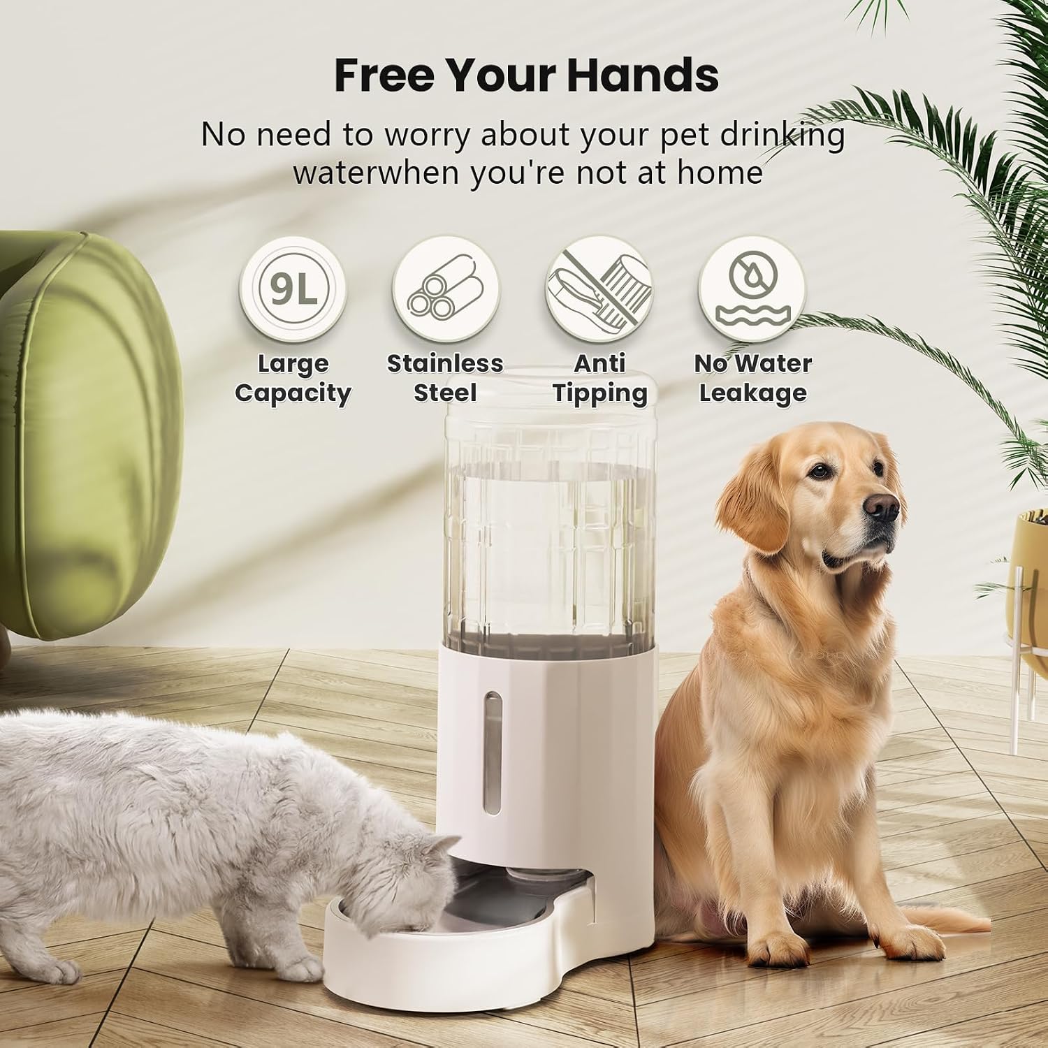Thumbnail 1 de JUNSPOW 9L Pet Water Dispenser