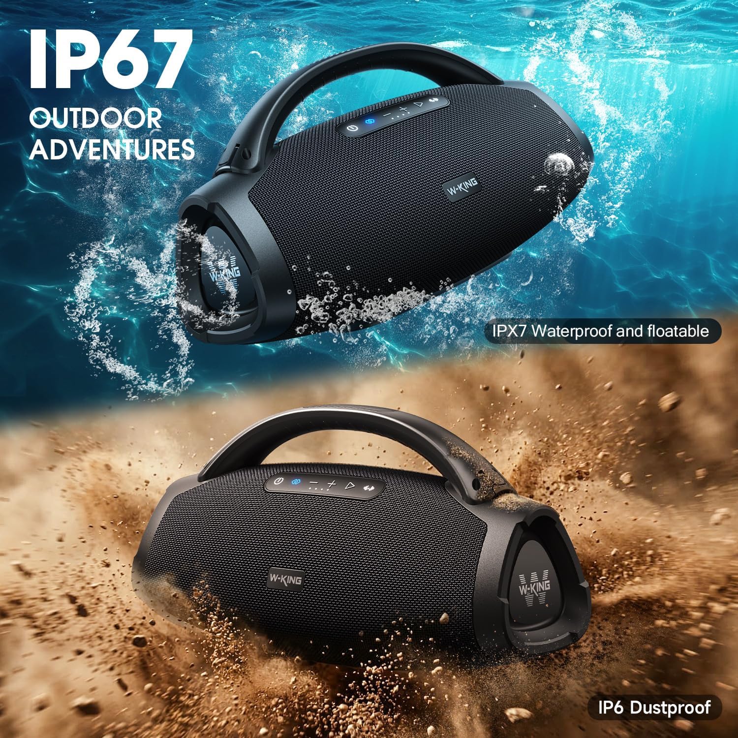 Thumbnail 3 de X20 330W Peak Loudest Boom Box: 7.5" Subwoofer, 2.1Ch, IPX7 Waterproof Outdoor Speaker