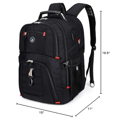 Thumbnail 7 de SHRRADOO Extra Large Travel Laptop Backpack for Men, 50L Capacity