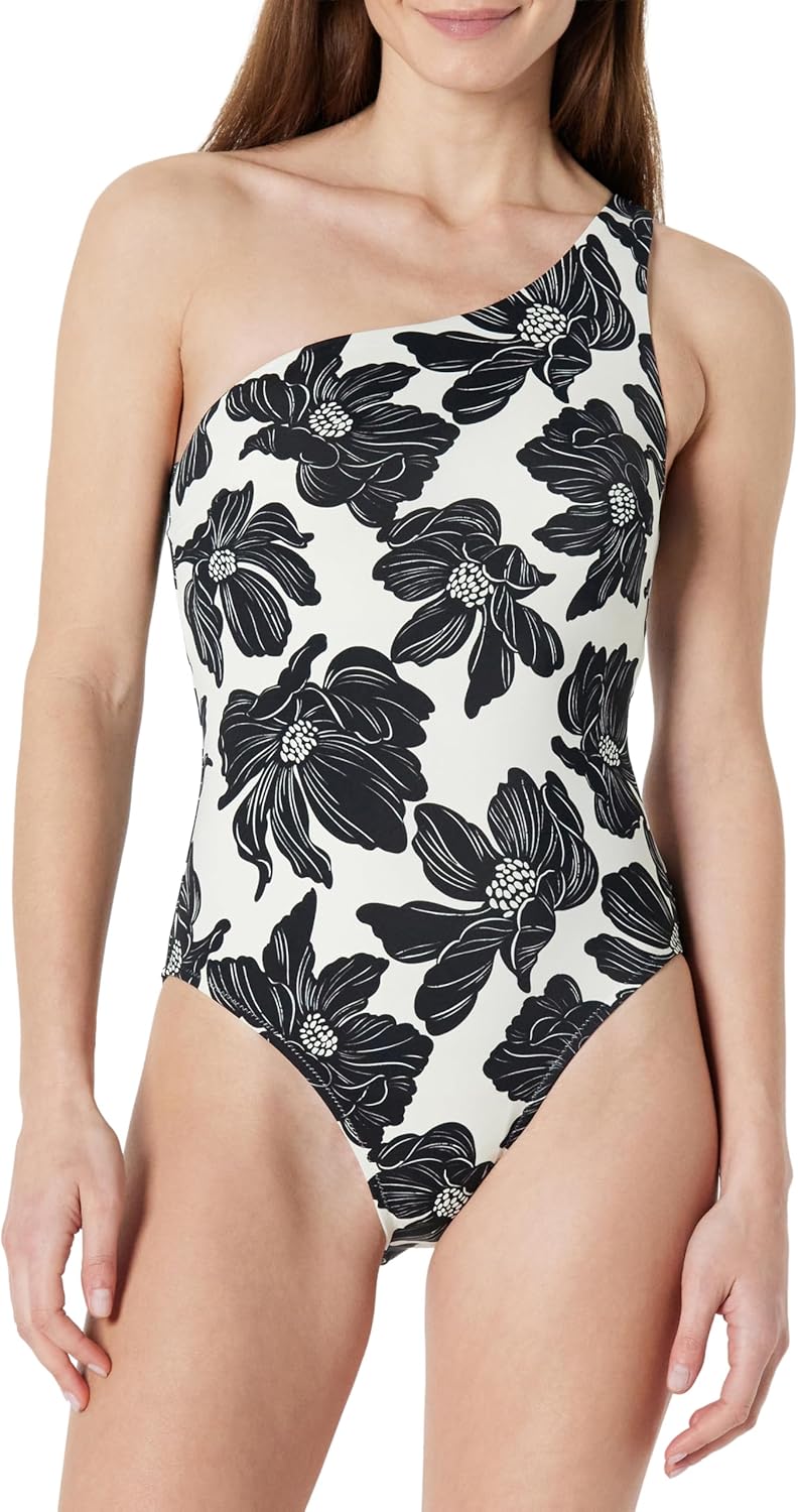 Thumbnail 5 de Amazon Essentials women’s one-shoulder one-piece swimsuit with shelf and removable cups